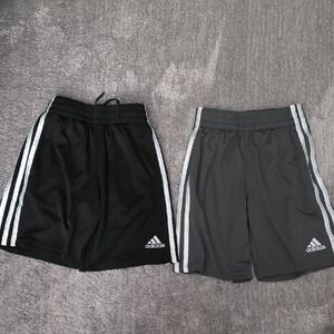 adidas Kids' Black and Gray Athletic Shorts - 2-Pack
